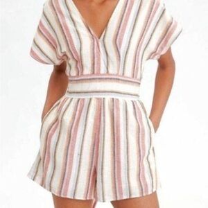 AE Striped V-Neck Romper